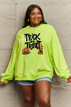 Simply Love Full Size TRICK OR TREAT Graphic Sweatshirt