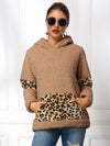 Ivy Lane Sherpa Leopard Long Sleeve Hoodie