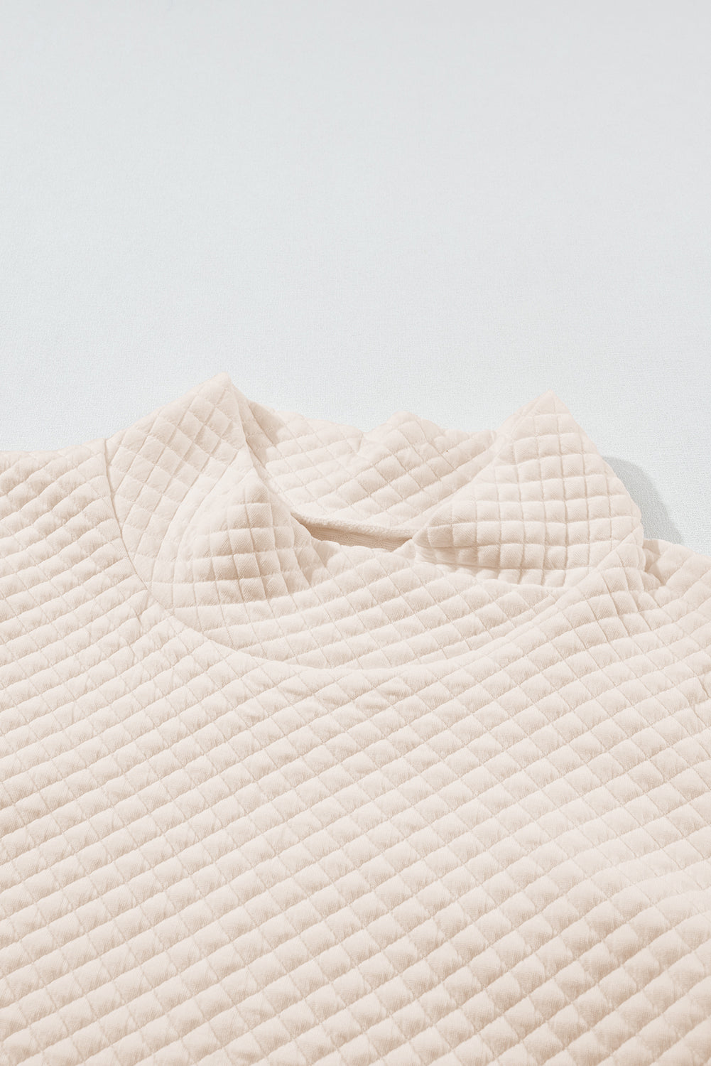 Textured Turtleneck Long Sleeve Sweatshirt