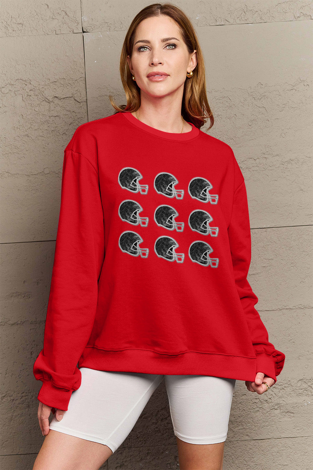 Simply Love Full Size Graphic Round Neck Sweatshirt