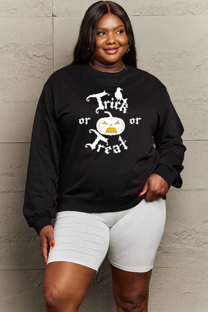 Simply Love Full Size TRICK OR TREAT Graphic Sweatshirt