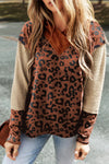 Leopard Dropped Shoulder Hoodie