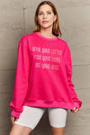 Simply Love Full Size Letter Graphic Round Neck Sweatshirt