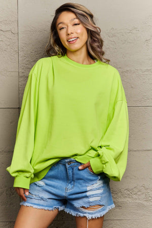 Full Size Round Neck Long Sleeve Sweatshirt