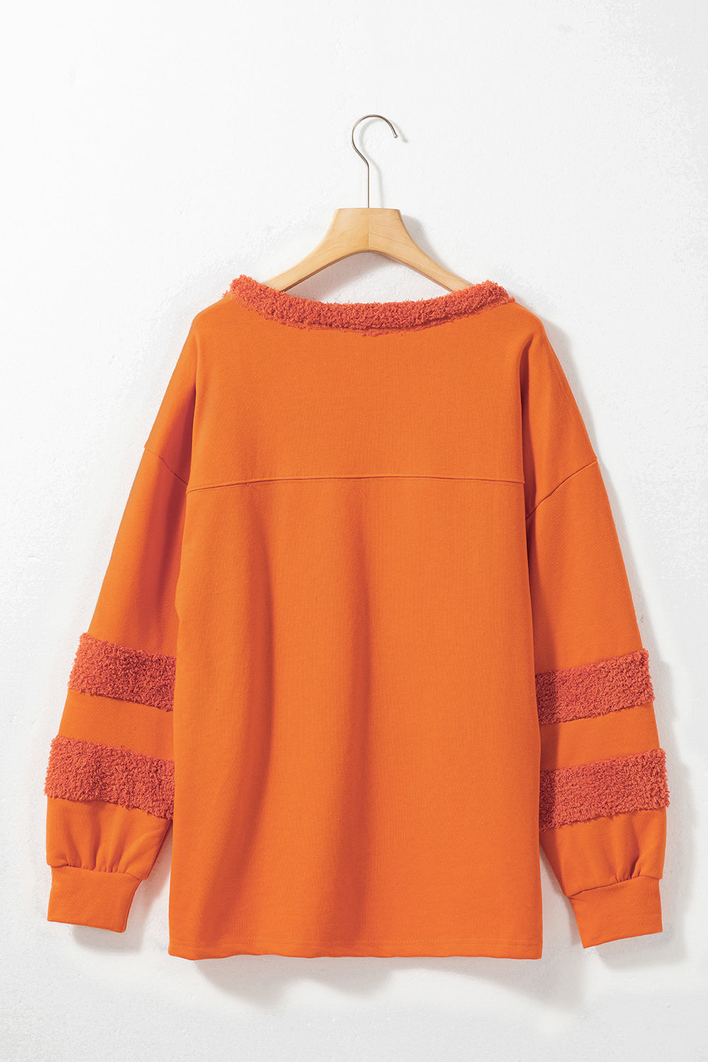 High-Low Round Neck Long Sleeve Sweatshirt