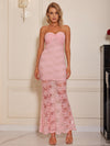 Lace Sweetheart Neck Tube Dress