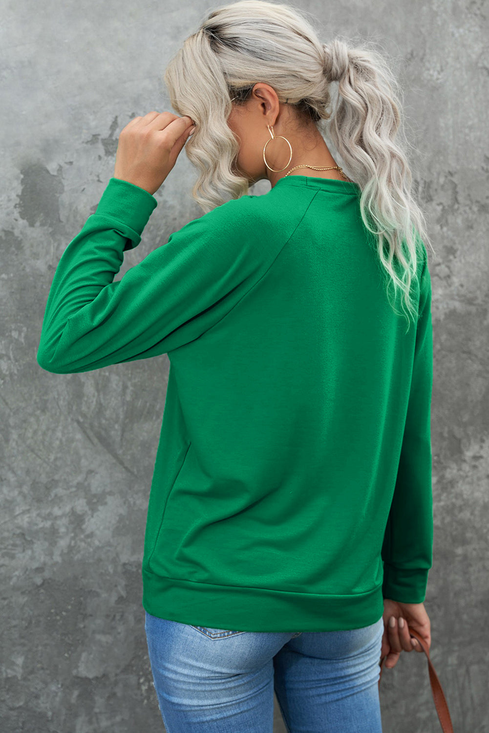 Round Neck Long Sleeve Sweatshirt