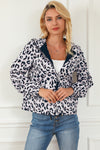 Leopard Zip-Up Hooded Jacket