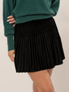 HYFVE High Waist Knit Pleated Flare Mini Skirt