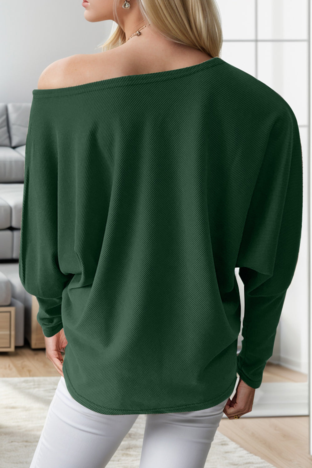 Ivy Lane Boat Neck Long Sleeve Sweatshirt