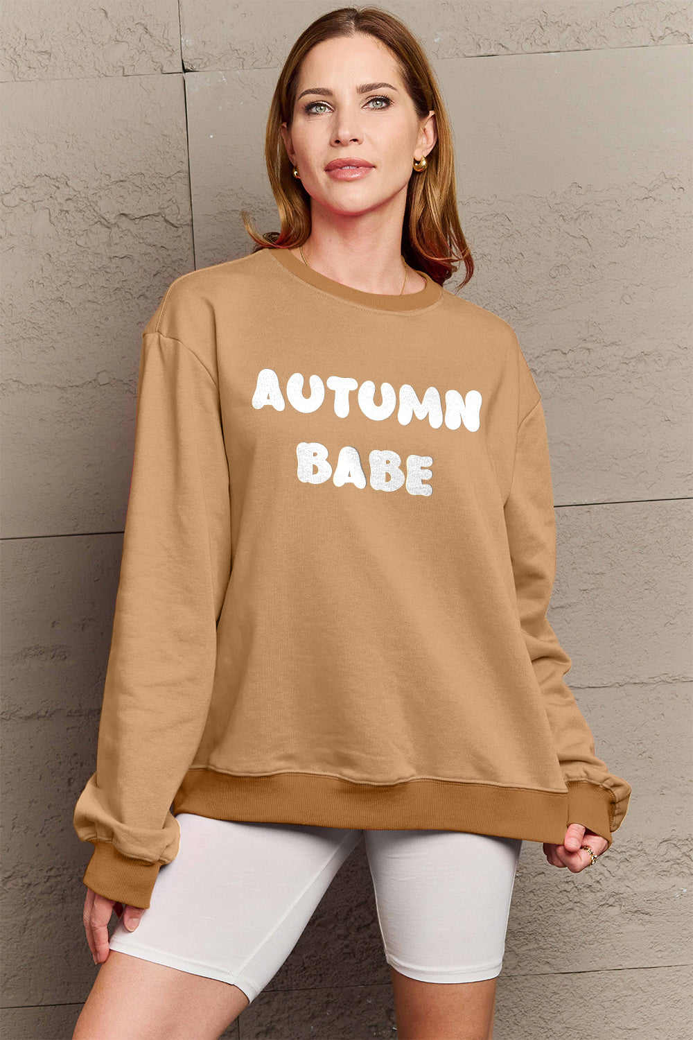 Simply Love Full Size AUTUMN BABE Graphic Sweatshirt