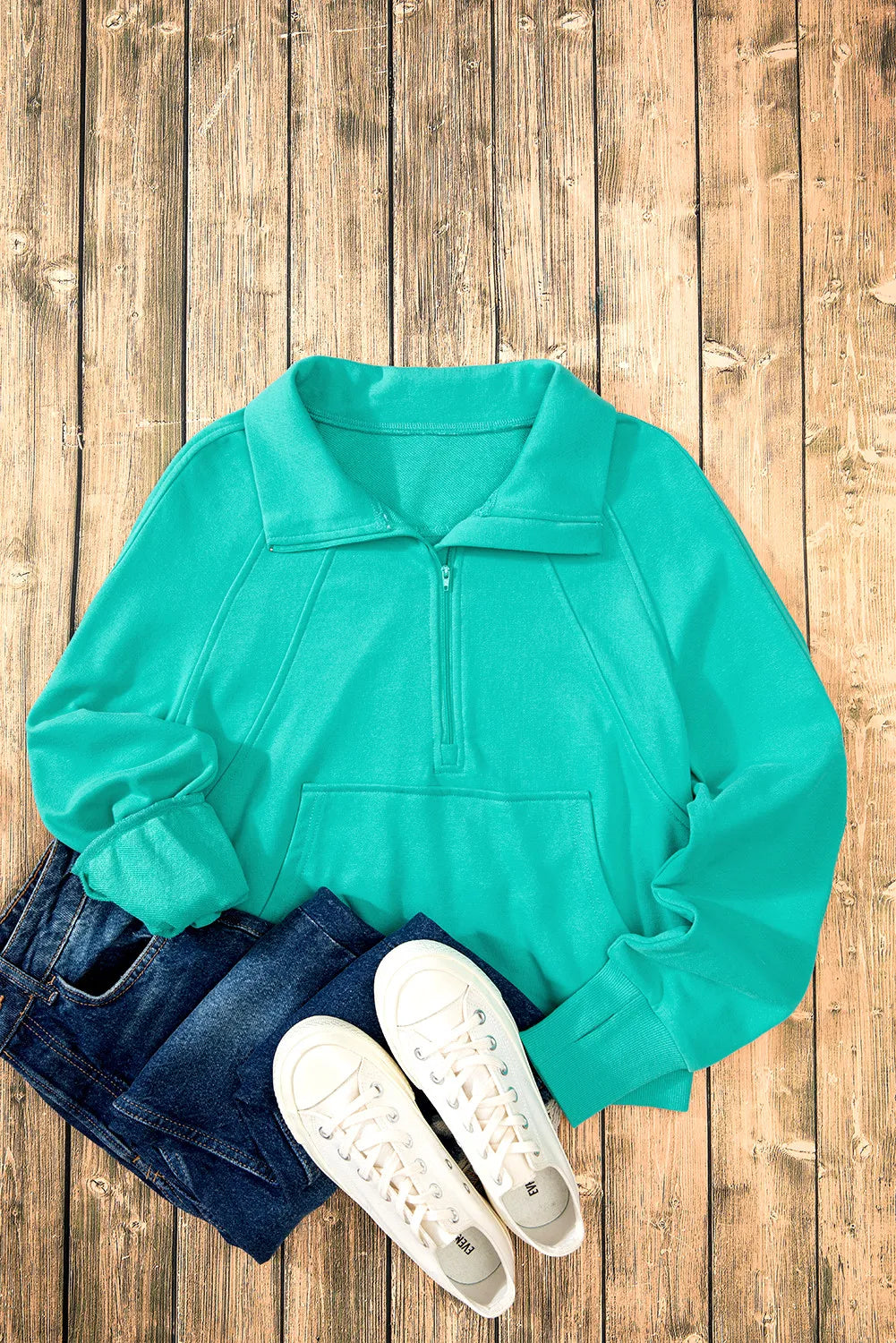 Half Zip Long Sleeve Sweatshirt