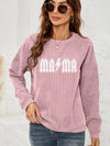 MAMA Graphic Dropped Shoulder Sweatshirt