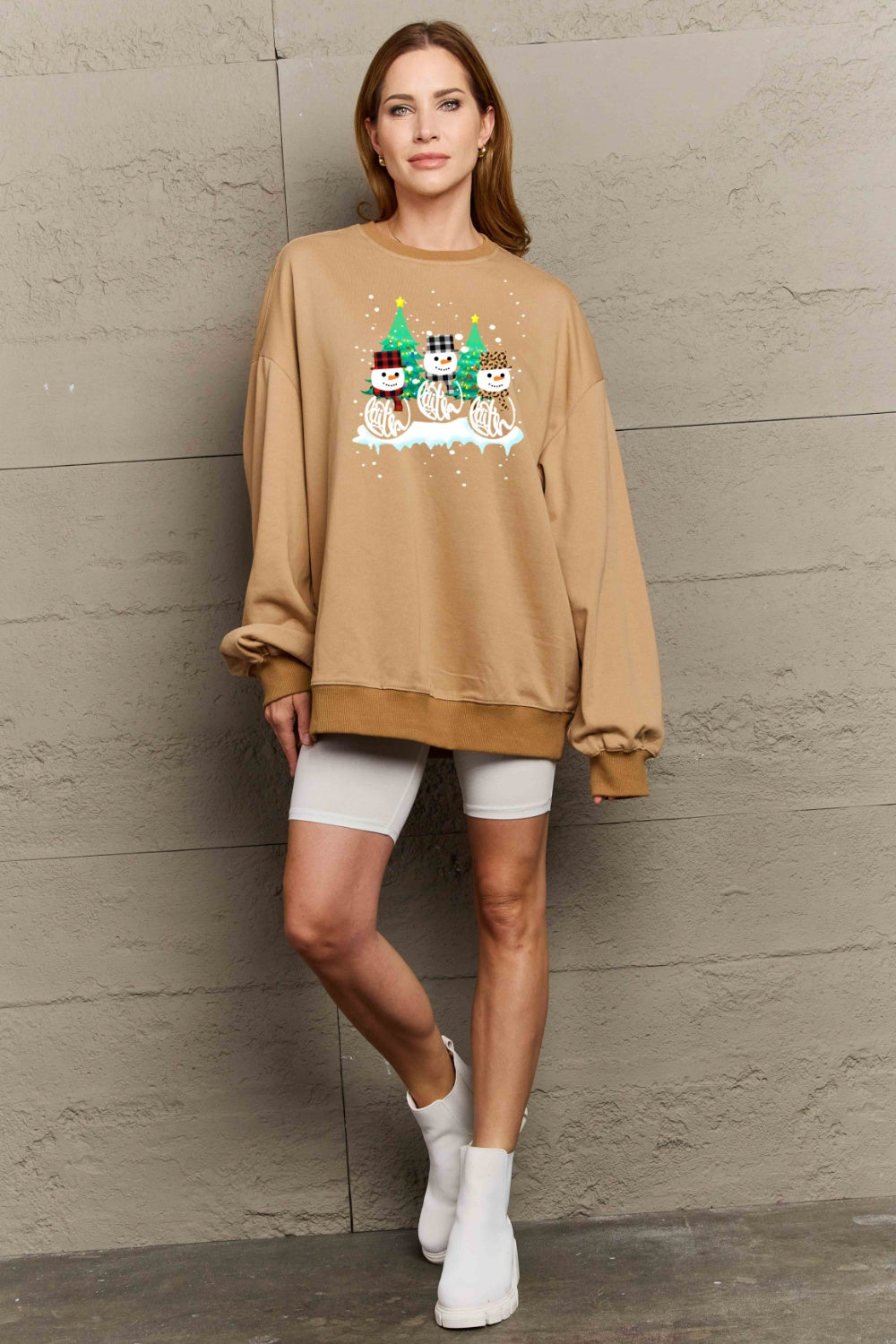 Simply Love Full Size Graphic Round Neck Sweatshirt