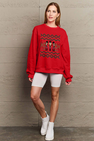 Simply Love Full Size Nutcracker Graphic Long Sleeve Sweatshirt