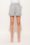 And The Why Pin Striped High Waist Rolled Shorts