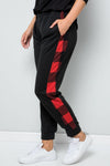 Celeste Design Full Size Plaid Side Print Sweatpants